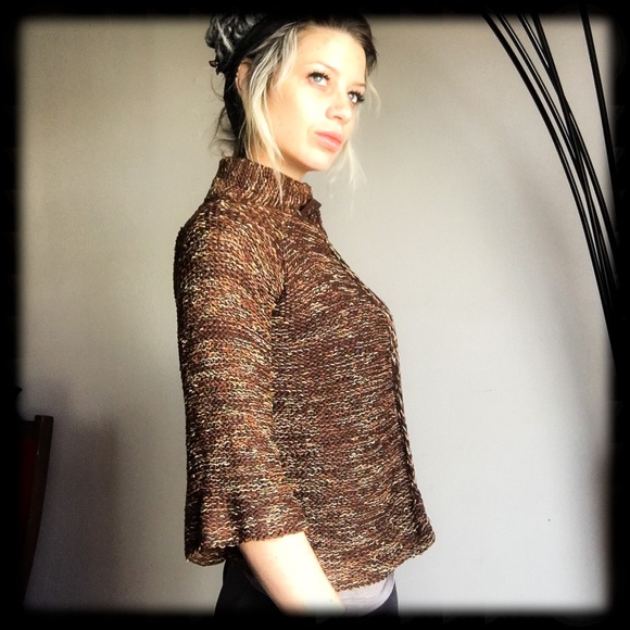BCBGMaxAzria button down sweater top - Picture 4 of 4